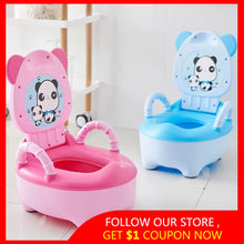 Load image into Gallery viewer, Baby Potty For Children Boys Toilet Seat Baby Potty Training Girls Portable Toilet Bedpan Comfortable Backrest Cartoon Pots