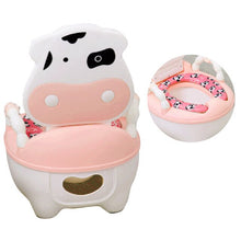 Load image into Gallery viewer, Baby Potty Toilet Bowl For Children Potty Training Baby Toilet Seat Portable Pot Cute Portable Comfortable Children Backrest Pot