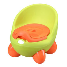 Load image into Gallery viewer, Girls Boys Cartoon Pots Baby Potty Toilet Seat Bowl Portable Training Pan Children's Pot Kids Bedpan Comfortable Backrest Toilet