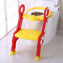 Load image into Gallery viewer, Baby Toilet Seat Baby Folding Adjustable Ladder Potty Training Chair Step Stool Kid Safety Toilet Trainer Seat Pot For Children