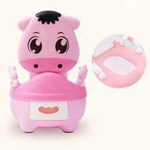 Load image into Gallery viewer, Baby Potty Toilet Bowl For Children Potty Training Baby Toilet Seat Portable Pot Cute Portable Comfortable Children Backrest Pot
