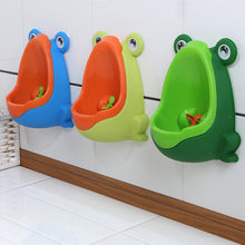 Load image into Gallery viewer, Cartoon Frog Bathroom Kids Toddler Potty Toilet Training urinate Trainer Boys Urinal Cartoon Frog Shape Cute Eco-friendly
