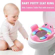 Load image into Gallery viewer, Baby Toilet Potties Children Potty Safe Seat With Armrests for Gril Boy Trainers Comfortable Toilet Large Size Ring Infant Potty
