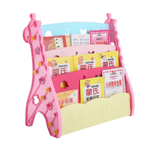 Colorful kids book storage and display cabinet, baby children bookshelf