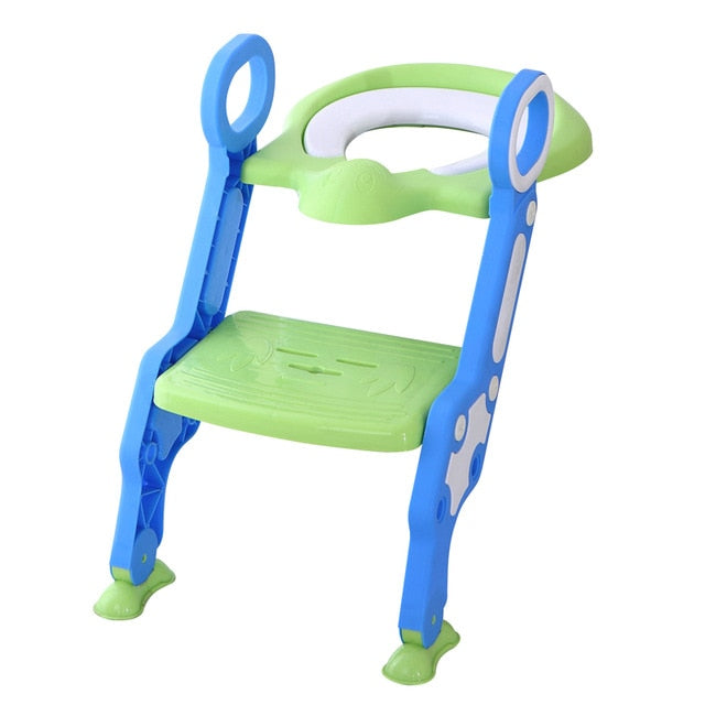 Baby Toilet Seat Baby Folding Adjustable Ladder Potty Training Chair Step Stool Kid Safety Toilet Trainer Seat Pot For Children